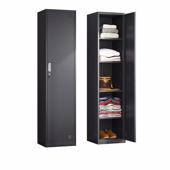 Guarda-roupa de metal escolar com fechadura de 4 camadas Caixa Academia Armário de armazenamento de pano